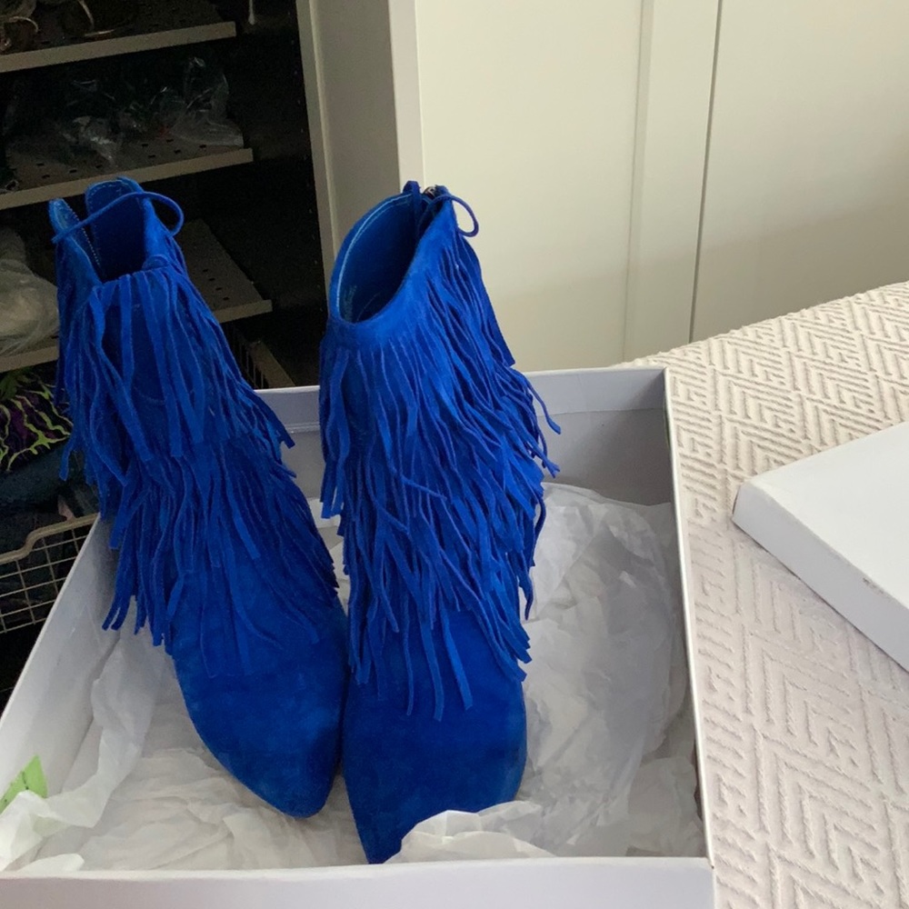 Blue Frindge Boots